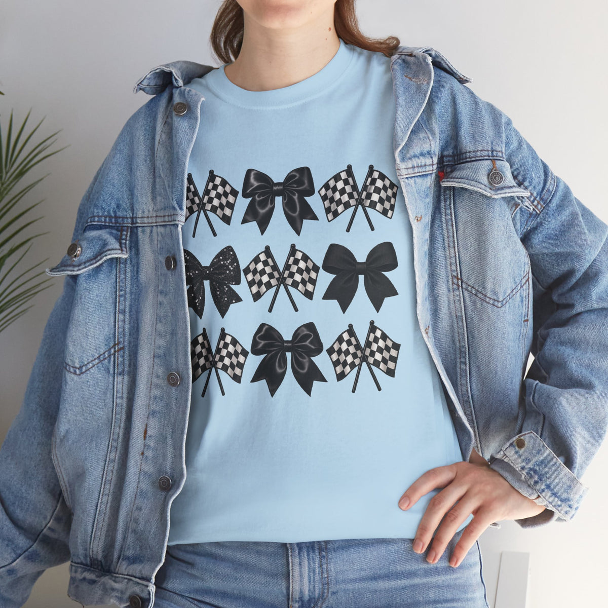 Bows & Racing Flag T-Shirt