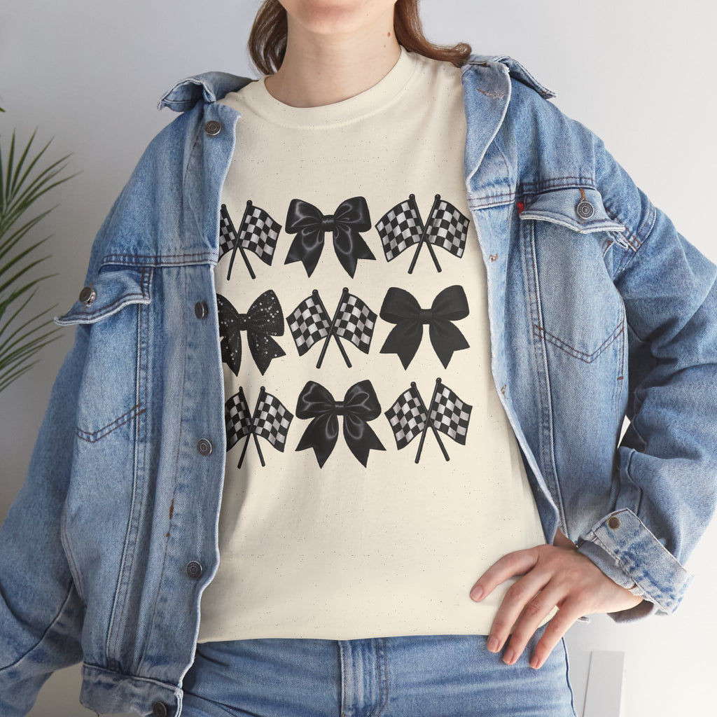 Bows & Racing Flag T-Shirt