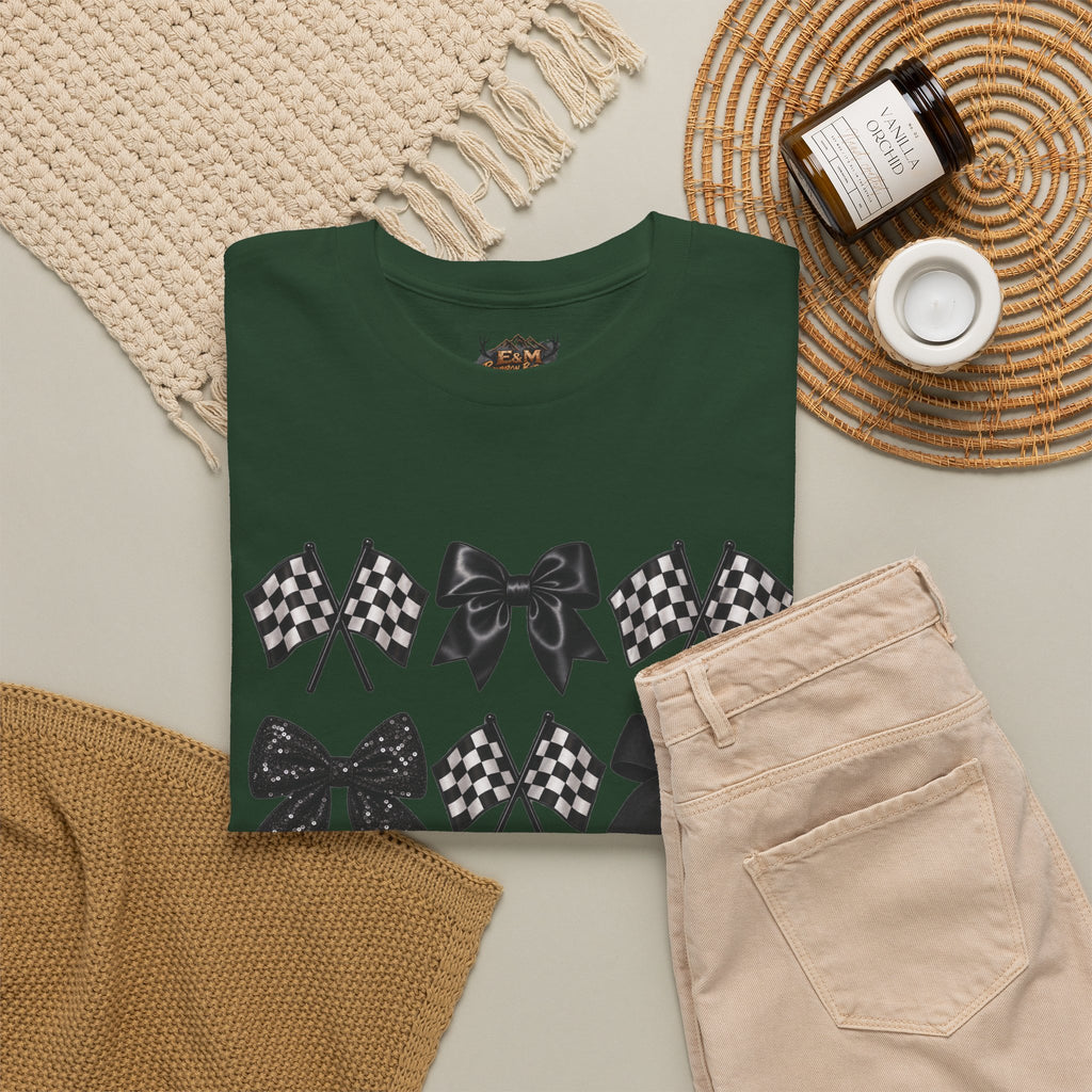 Bows & Racing Flag T-Shirt