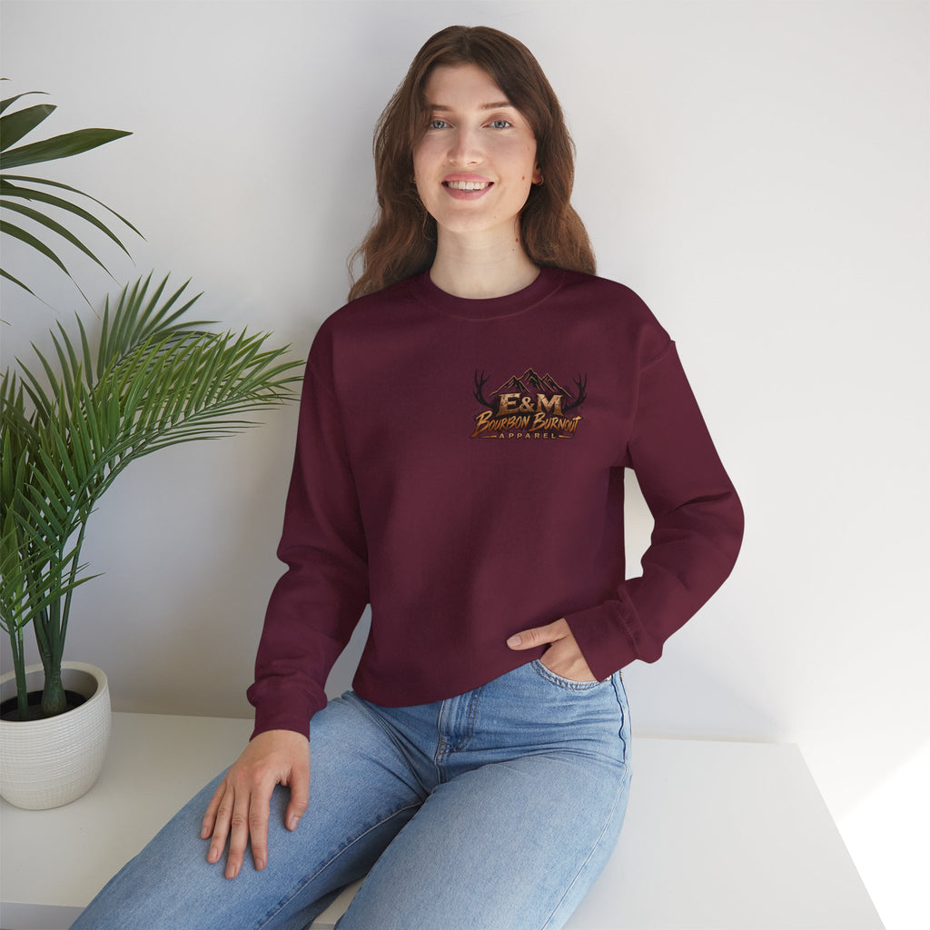 E&M Bourbon Burnout Apparel Crewneck Sweatshirt