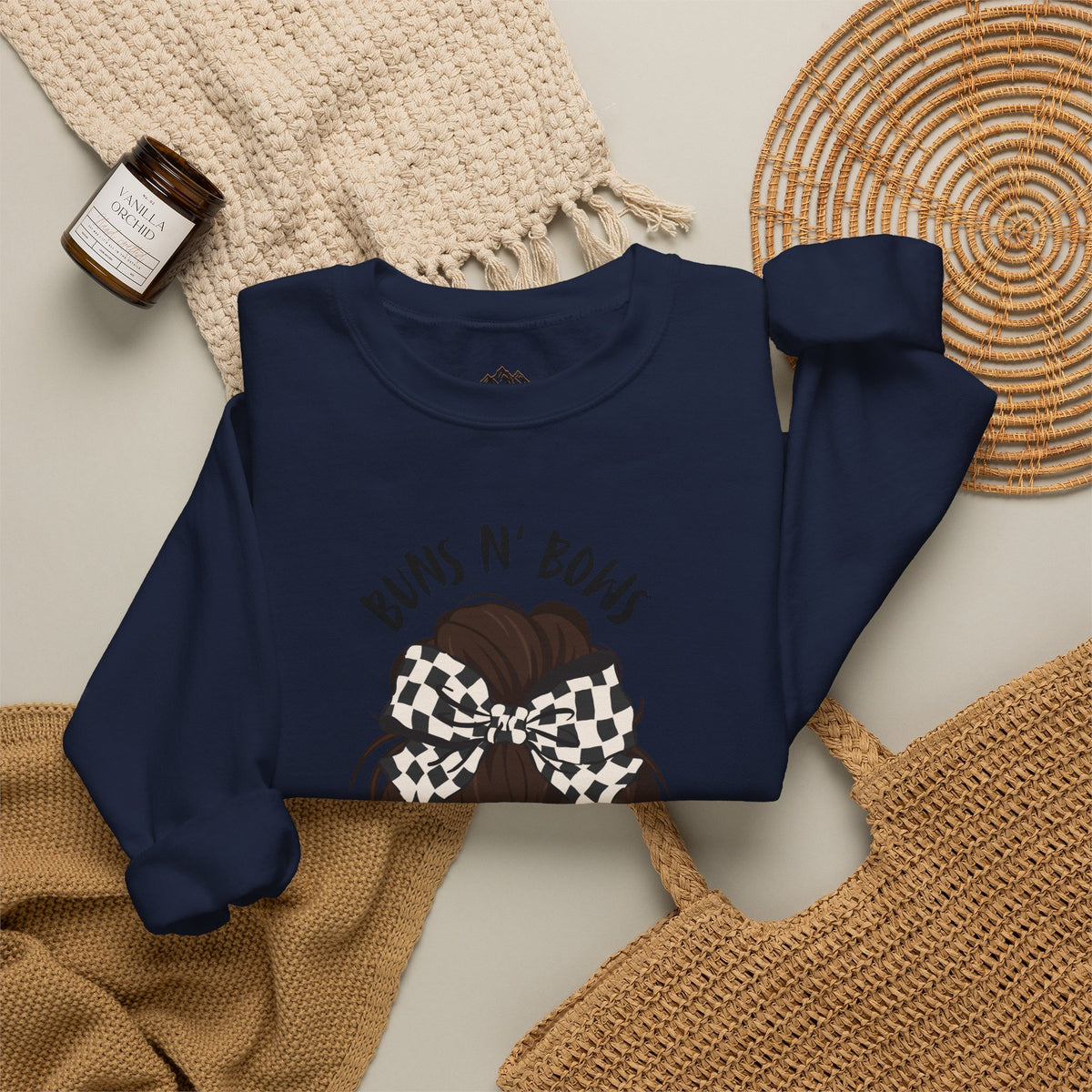 Buns N' Bows Boost & Burnouts Crewneck Sweatshirt