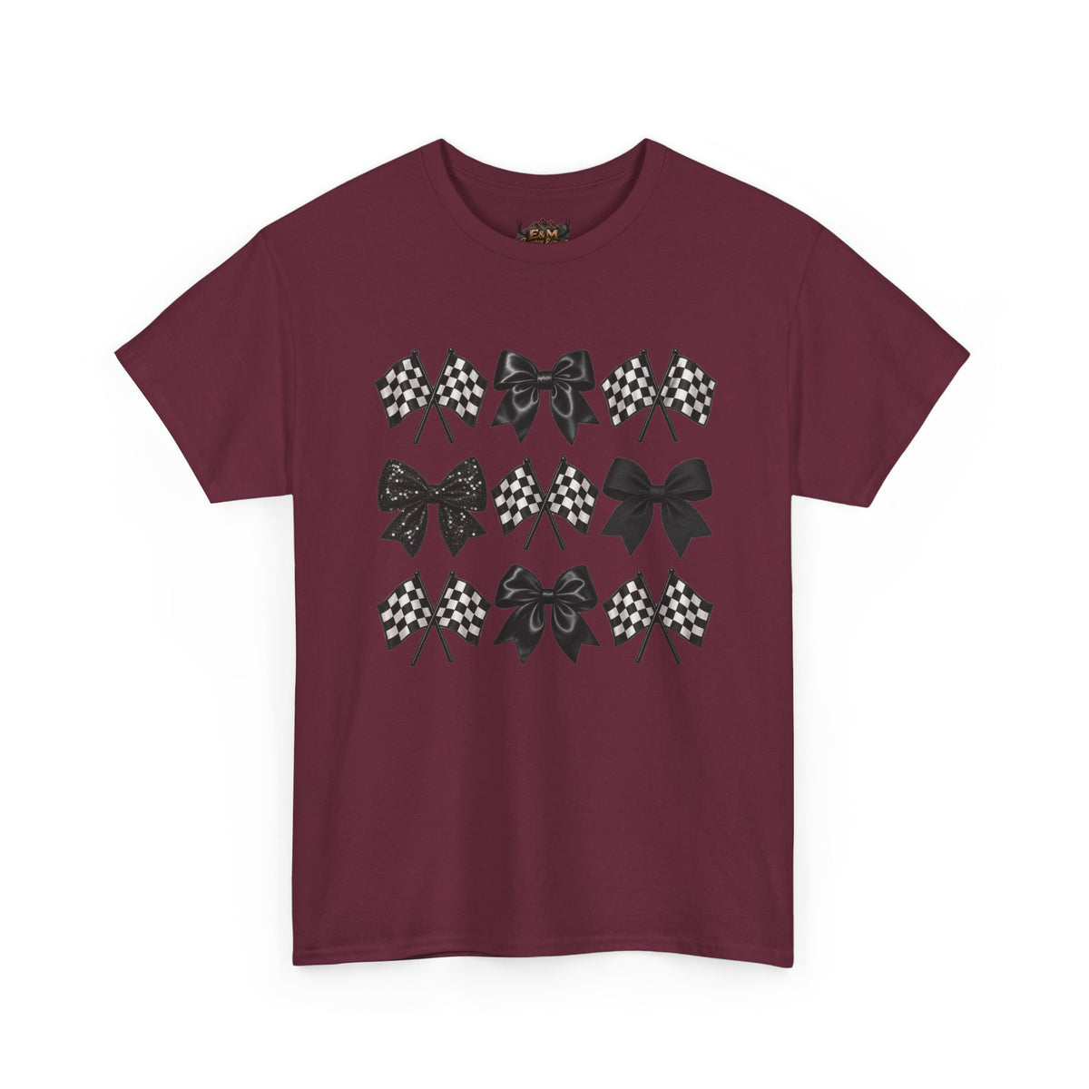 Bows & Racing Flag T-Shirt