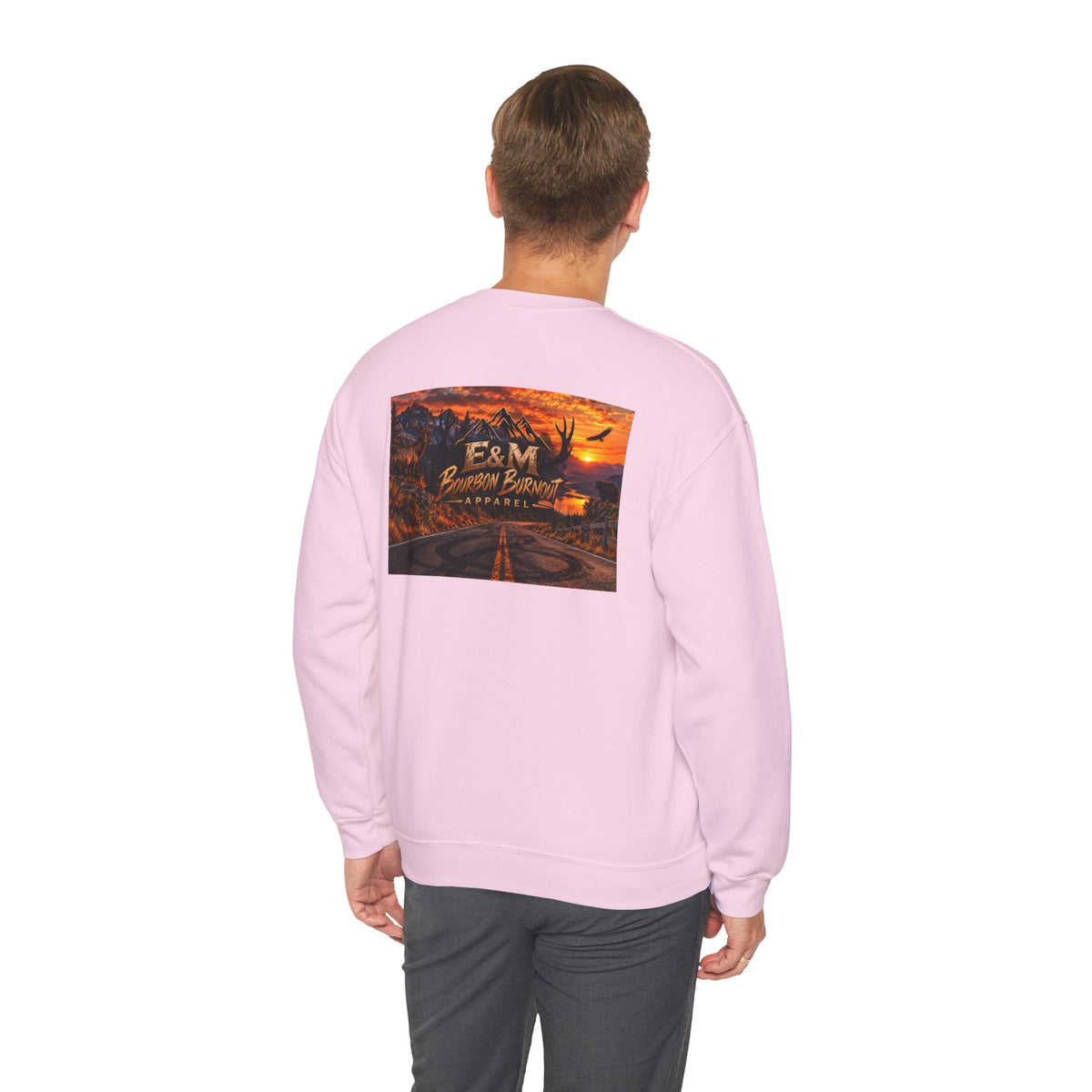 E&M Bourbon Burnout Apparel Crewneck Sweatshirt