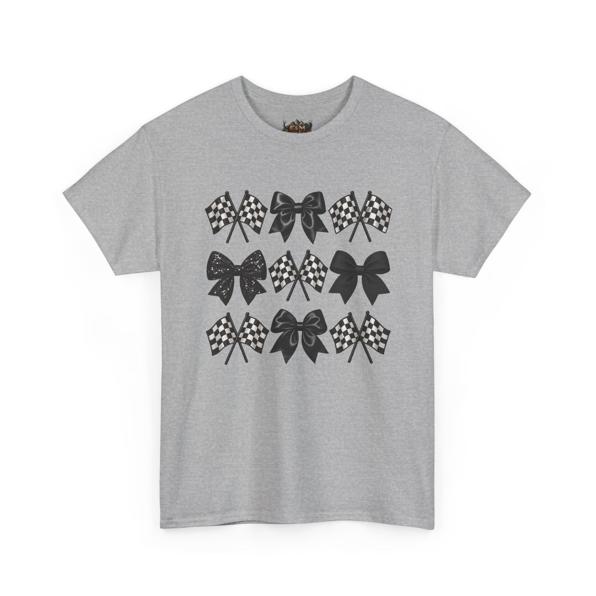 Bows & Racing Flag T-Shirt