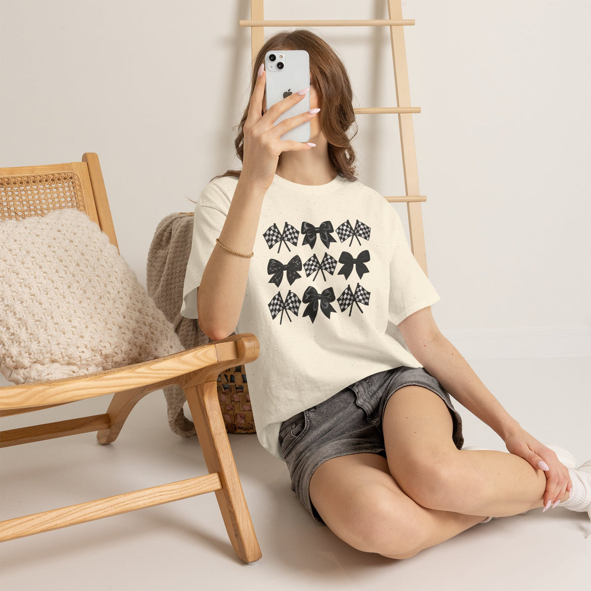 Bows & Racing Flag T-Shirt