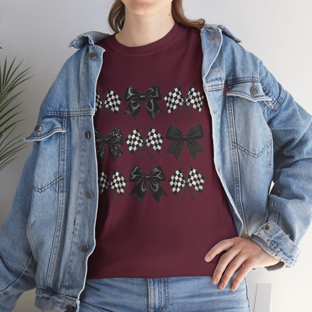 Bows & Racing Flag T-Shirt