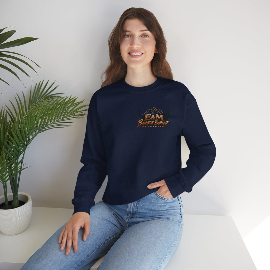E&M Bourbon Burnout Apparel Crewneck Sweatshirt
