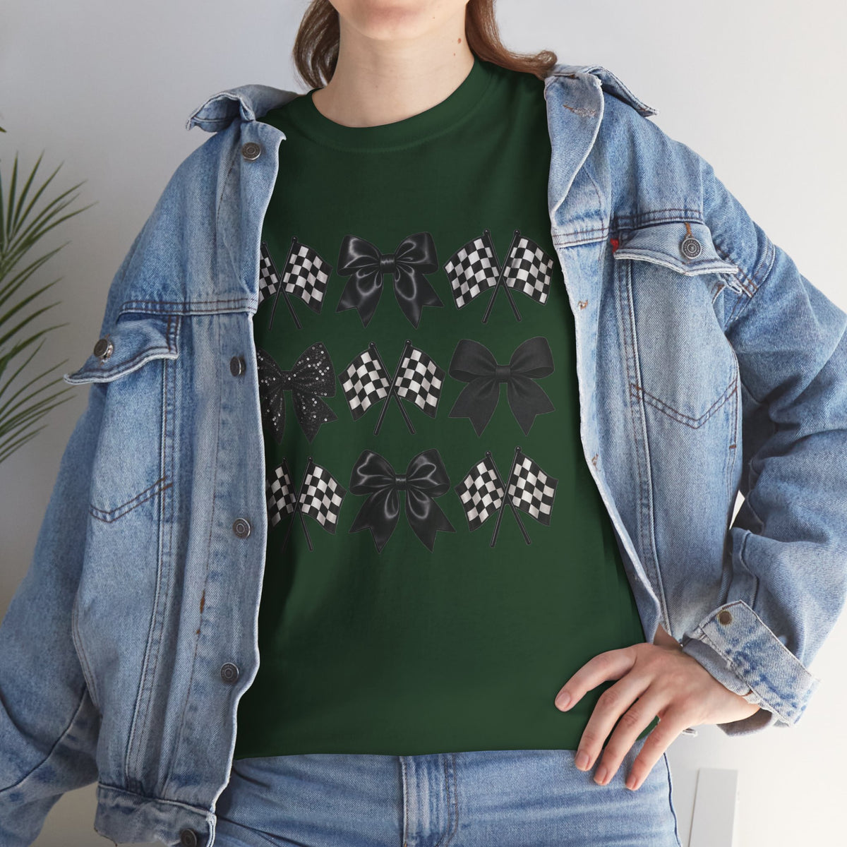 Bows & Racing Flag T-Shirt
