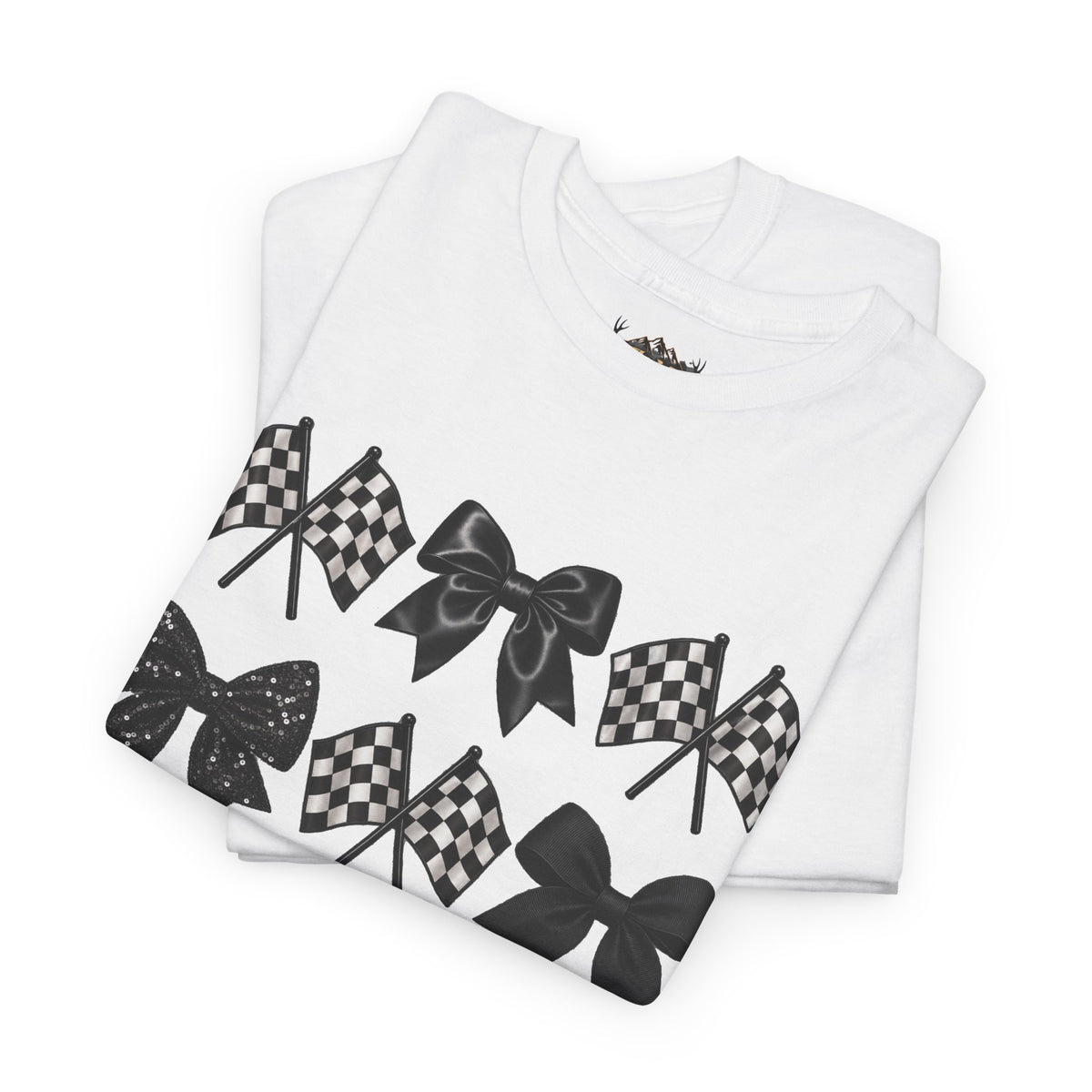 Bows & Racing Flag T-Shirt