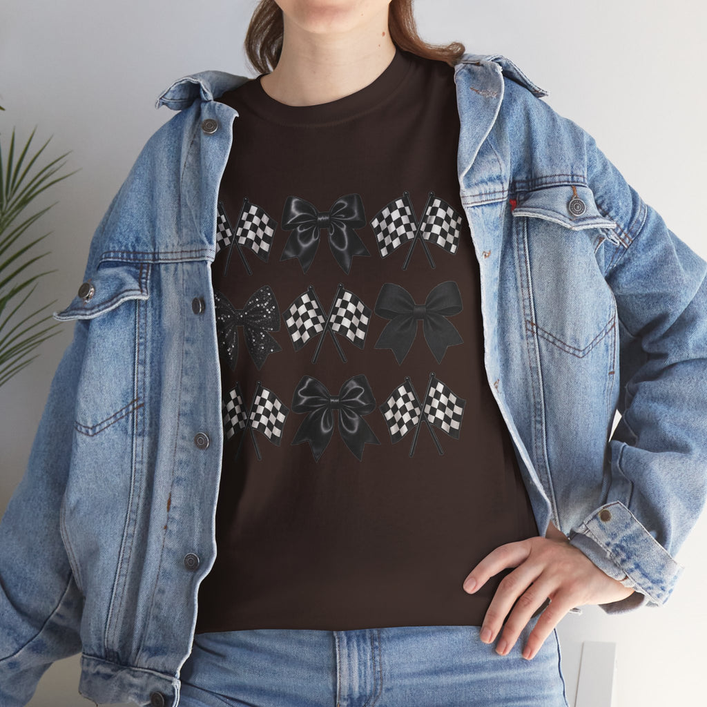 Bows & Racing Flag T-Shirt
