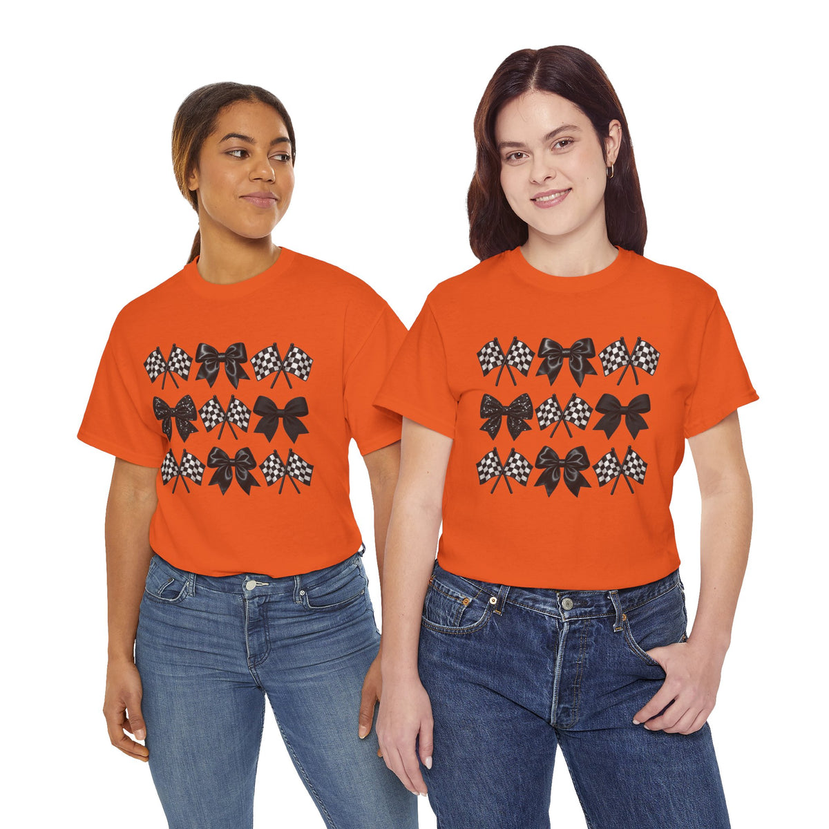 Bows & Racing Flag T-Shirt