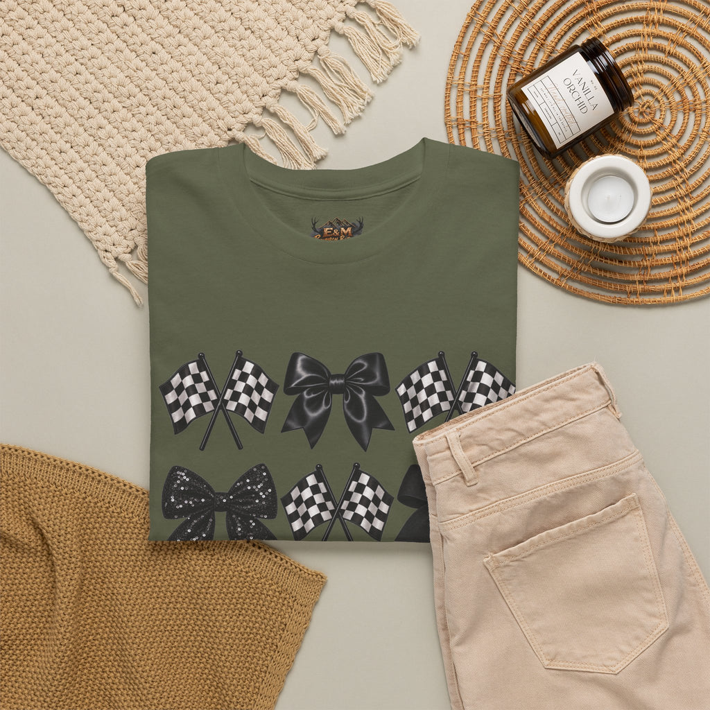 Bows & Racing Flag T-Shirt