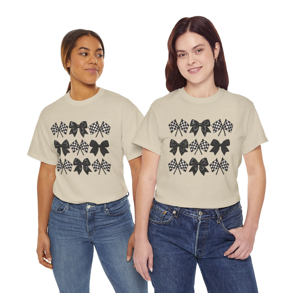 Bows & Racing Flag T-Shirt