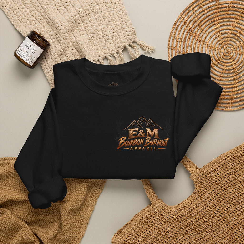 E&M Bourbon Burnout Apparel Crewneck Sweatshirt