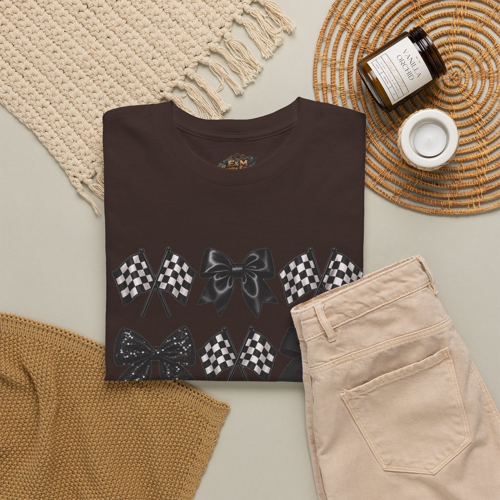Bows & Racing Flag T-Shirt