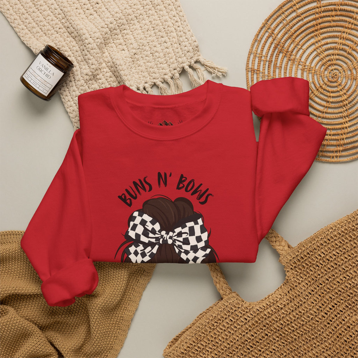 Buns N' Bows Boost & Burnouts Crewneck Sweatshirt