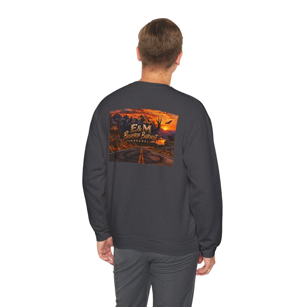 E&M Bourbon Burnout Apparel Crewneck Sweatshirt