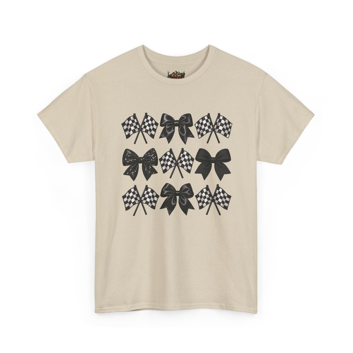 Bows & Racing Flag T-Shirt