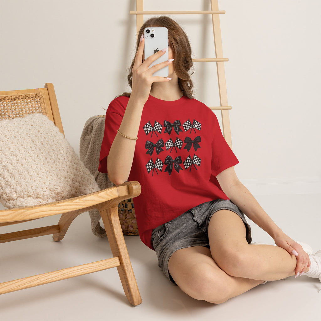 Bows & Racing Flag T-Shirt
