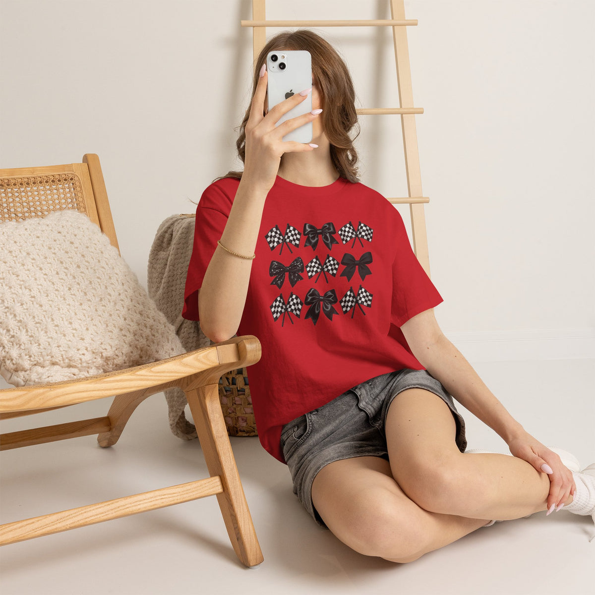 Bows & Racing Flag T-Shirt