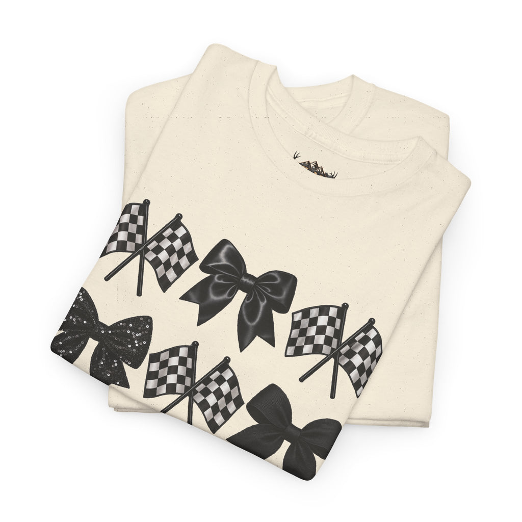Bows & Racing Flag T-Shirt